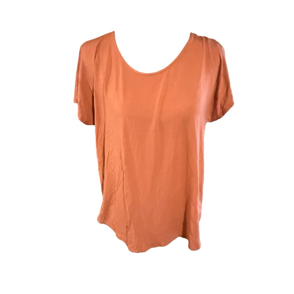 Adrienne Vittadini Short Sleeve Orange Tee
